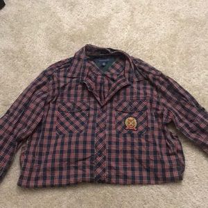 Tommy Hilfiger plaid button down Large